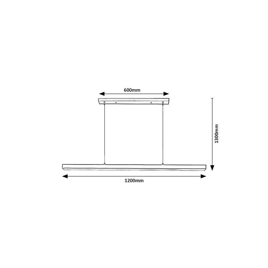 Brilagi - LED lustra uz kabeļa AXIS LED/30W/230V 120 cm melna