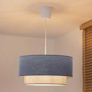 Brilagi – LED lustra uz kabeļa BOHO ECO 1xE27/10W/230V Ø 40 cm, zila/krēmkrāsaina