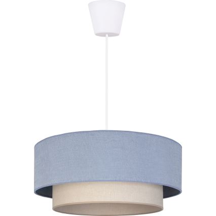 Brilagi – LED lustra uz kabeļa BOHO ECO 1xE27/10W/230V Ø 40 cm, zila/krēmkrāsaina