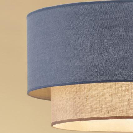 Brilagi – LED lustra uz kabeļa BOHO ECO 1xE27/10W/230V Ø 40 cm, zila/krēmkrāsaina