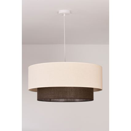 Brilagi - LED lustra uz kabeļa BOHO STILS 3xE27/15W/230V Ø 60 cm krēmkrāsaina/brūna