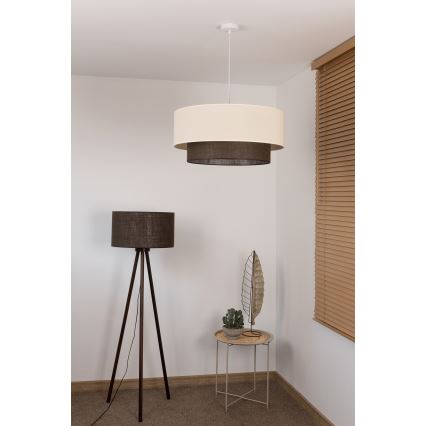 Brilagi - LED lustra uz kabeļa BOHO STILS 3xE27/15W/230V Ø 60 cm krēmkrāsaina/brūna