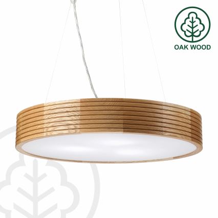 Brilagi - LED lustra uz kabeļa CARVALHO MODERN 3xE27/60W/230V, ozols, Ø 47,5 cm