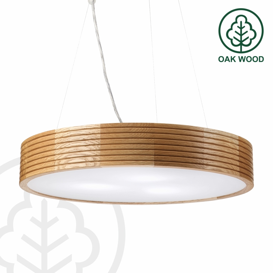 Brilagi - LED lustra uz kabeļa CARVALHO MODERN 3xE27/60W/230V, ozols, Ø 47,5 cm