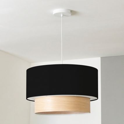 Brilagi - LED lustra uz kabeļa CERIA 1xE27/40W/230V Ø 50 cm melna/bēša