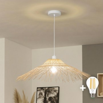 Brilagi - LED lustra uz kabeļa CERIA BOHO 1xE27/40W/230V Ø 100 cm bambuss