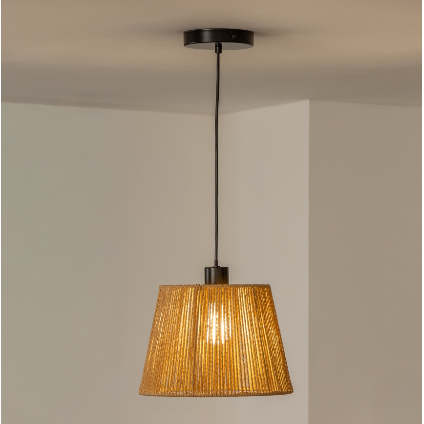 Brilagi - LED lustra uz kabeļa CERIA BOHO 1xE27/40W/230V Ø 28 cm brūna