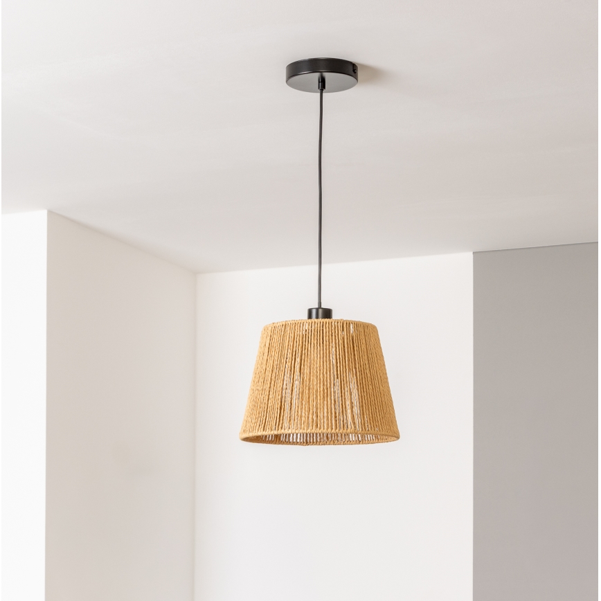 Brilagi - LED lustra uz kabeļa CERIA BOHO 1xE27/40W/230V Ø 28 cm brūna