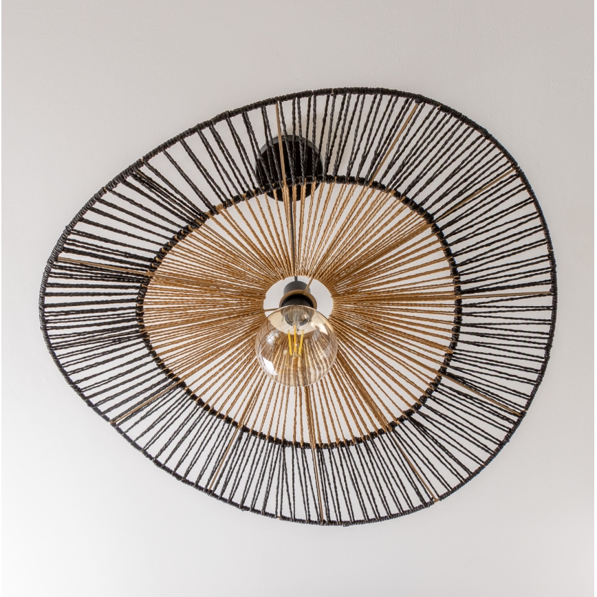 Brilagi - LED lustra uz kabeļa CERIA BOHO 1xE27/40W/230V Ø 50 cm melna/brūna