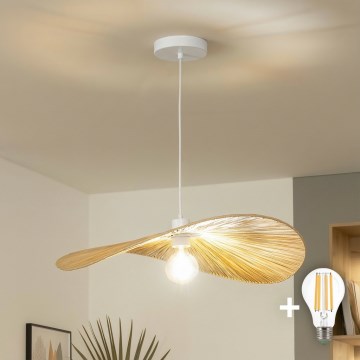 Brilagi - LED lustra uz kabeļa CERIA BOHO 1xE27/40W/230V Ø 60 cm rafija