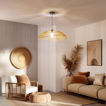 Brilagi - LED lustra uz kabeļa CERIA BOHO 1xE27/40W/230V Ø 70 cm, brūna