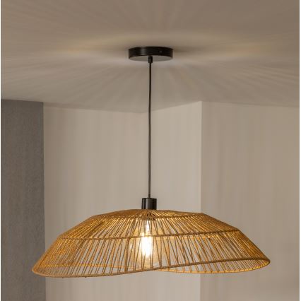 Brilagi - LED lustra uz kabeļa CERIA BOHO 1xE27/40W/230V Ø 70 cm, brūna