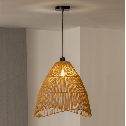 Brilagi - LED lustra uz kabeļa CERIA BOHO 1xE27/40W/230V Ø 70 cm brūna