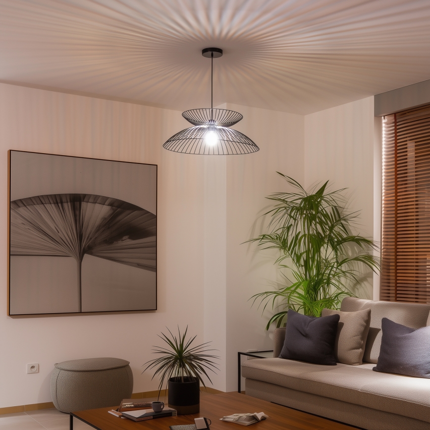 Brilagi - LED lustra uz kabeļa CERIA WIRE, 1xE27/40W/230V, diam. 60 cm, melna