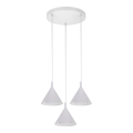 BRILAGI - LED Lustra uz kabeļa CONE TRIPLE ROUND 3xGX53/15W/230V balta