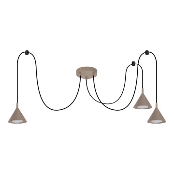 BRILAGI - LED Lustra uz kabeļa CONE TRIPLE SPIDER 3xGX53/15W/230V bēša