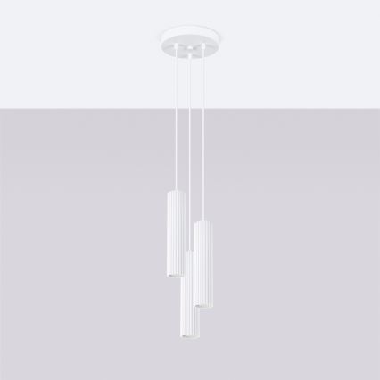 Brilagi - LED lustra uz kabeļa CRESTO 3xGU10/10W/230V balta