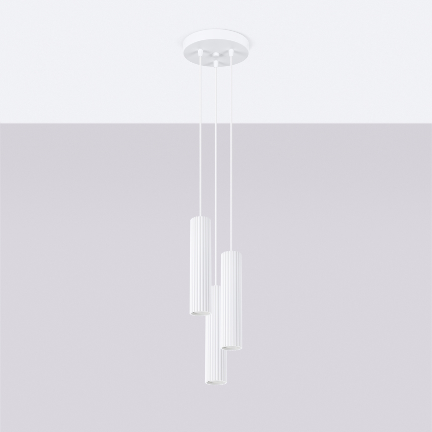 Brilagi - LED lustra uz kabeļa CRESTO 3xGU10/10W/230V balta