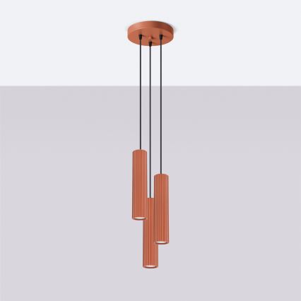 BRILAGI - LED lustra uz kabeļa CRESTO 3xGU10/10W/230V oranžā