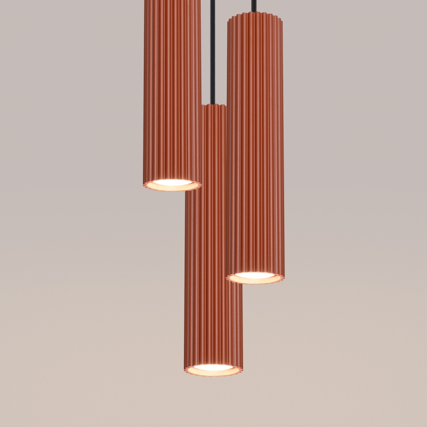 BRILAGI - LED lustra uz kabeļa CRESTO 3xGU10/10W/230V oranžā