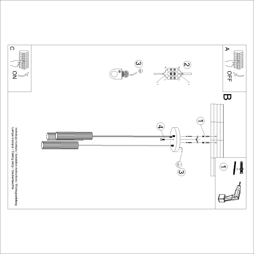 BRILAGI - LED lustra uz kabeļa CRESTO 3xGU10/10W/230V oranžā