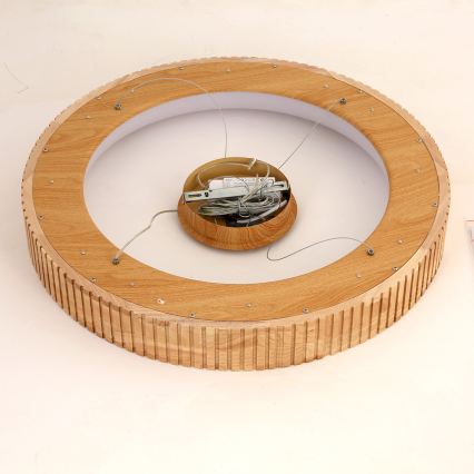 Brilagi - LED pakaramā lustra uz troses FALCON WOOD MODERN LED/40W/230V 3000/4000/6000K Ø 60 cm, koka