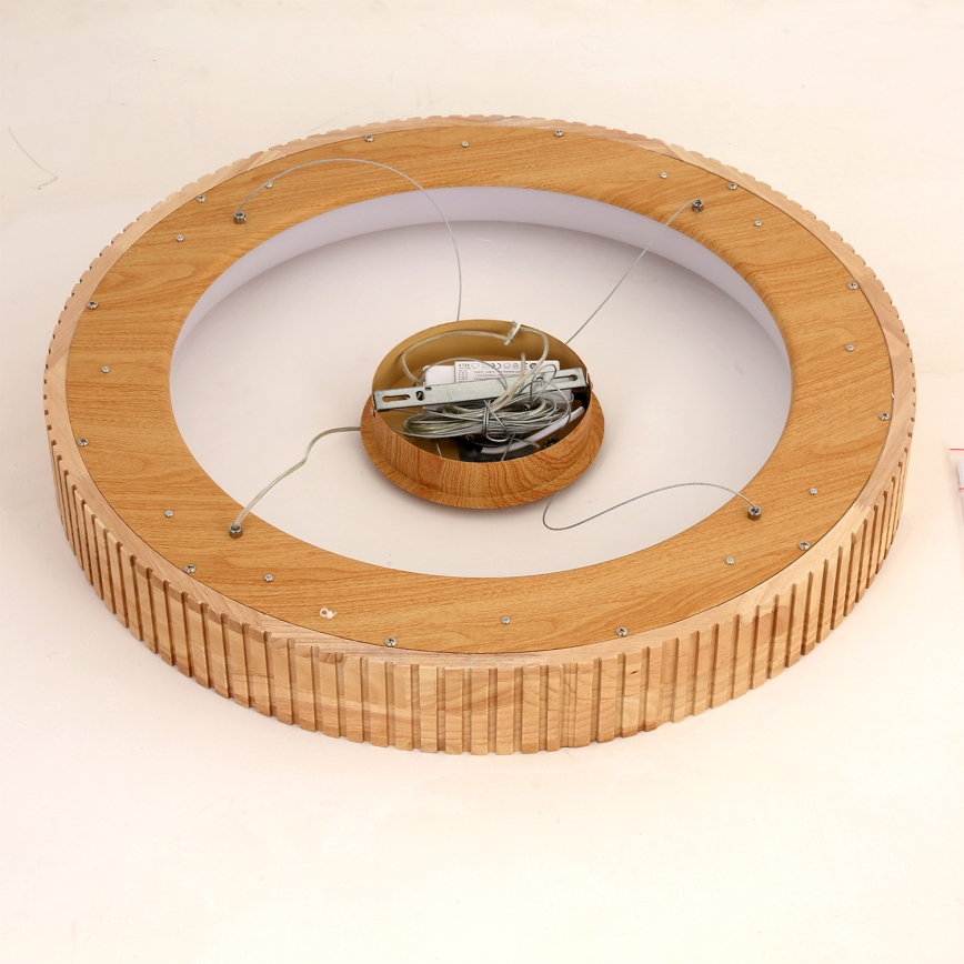 Brilagi - LED pakaramā lustra uz troses FALCON WOOD MODERN LED/40W/230V 3000/4000/6000K Ø 60 cm, koka