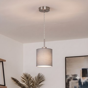 Brilagi - LED lustra uz kabeļa NUBILA 1xE27/60W/230V Ø 14 cm gaiši pelēka