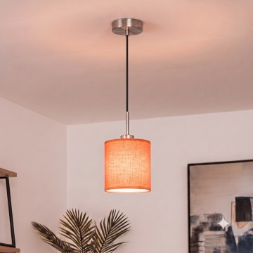 Brilagi - LED lustra uz kabeļa NUBILA 1xE27/60W/230V Ø 14 cm melna/oranžā