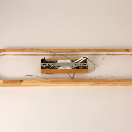 Brilagi - LED lustra uz kabeļa UMEA WOOD LED/40W/230V 90x22 cm koka