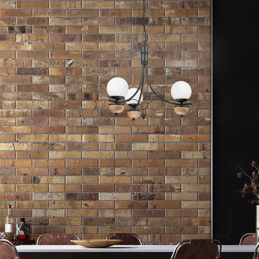 Brilagi - LED lustra uz ķēdes COTTAGE 3xG9/40W/230V ozols/balts
