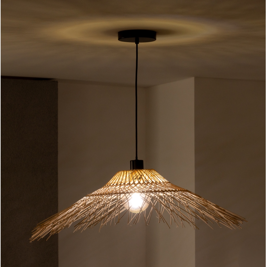 Brilagi - LED lustra uz stieples CERIA BOHO, 1xE27/40W/230V, Ø 100 cm, no bambusa