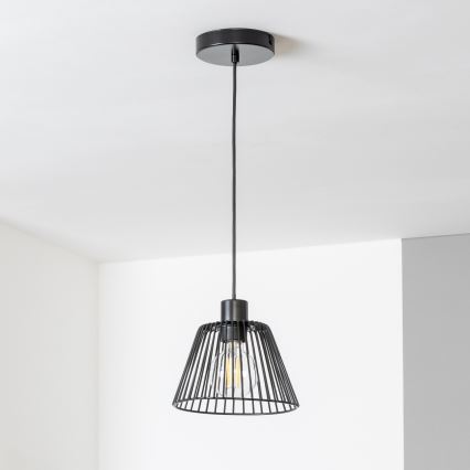 Brilagi - LED lustra uz stieples CERIA WIRE 1xE27/40W/230V Ø 21 cm melna