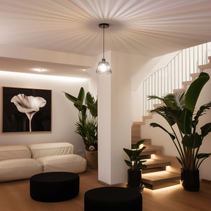 Brilagi - LED lustra uz stieples CERIA WIRE 1xE27/40W/230V Ø 21 cm melna