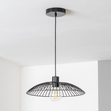 Brilagi - LED lustra uz stieples CERIA WIRE 1xE27/40W/230V Ø 38 cm melna