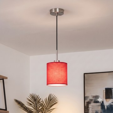 Brilagi - LED lustra uz stieples NUBILA 1xE27/60W/230V Ø 14 cm melna/sarkana