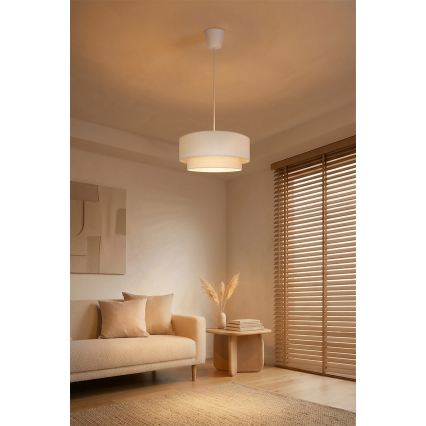 Brilagi - LED lustra uz troses BOHO ECO 1xE27/10W/230V Ø 40 cm krēmkrāsas