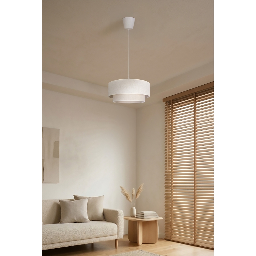 Brilagi - LED lustra uz troses BOHO ECO 1xE27/10W/230V Ø 40 cm krēmkrāsas