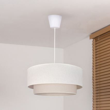 Brilagi - LED lustra uz troses BOHO ECO 1xE27/10W/230V Ø 40 cm krēmkrāsas