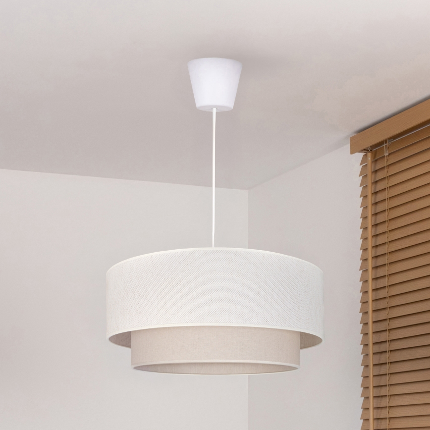 Brilagi - LED lustra uz troses BOHO ECO 1xE27/10W/230V Ø 40 cm krēmkrāsas