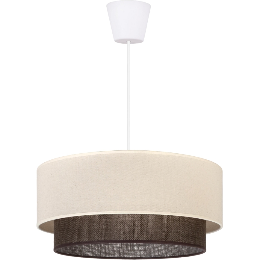 Brilagi - LED lustra uz troses BOHO STILS 1xE27/15W/230V Ø 40 cm krēmkrāsa/brūna