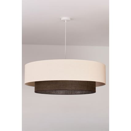 Brilagi - LED lustra uz troses BOHO STYLE 3xE27/15W/230V Ø 80 cm krēmkrāsa/brūna