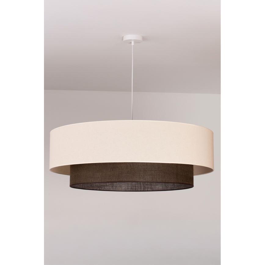 Brilagi - LED lustra uz troses BOHO STYLE 3xE27/15W/230V Ø 80 cm krēmkrāsa/brūna