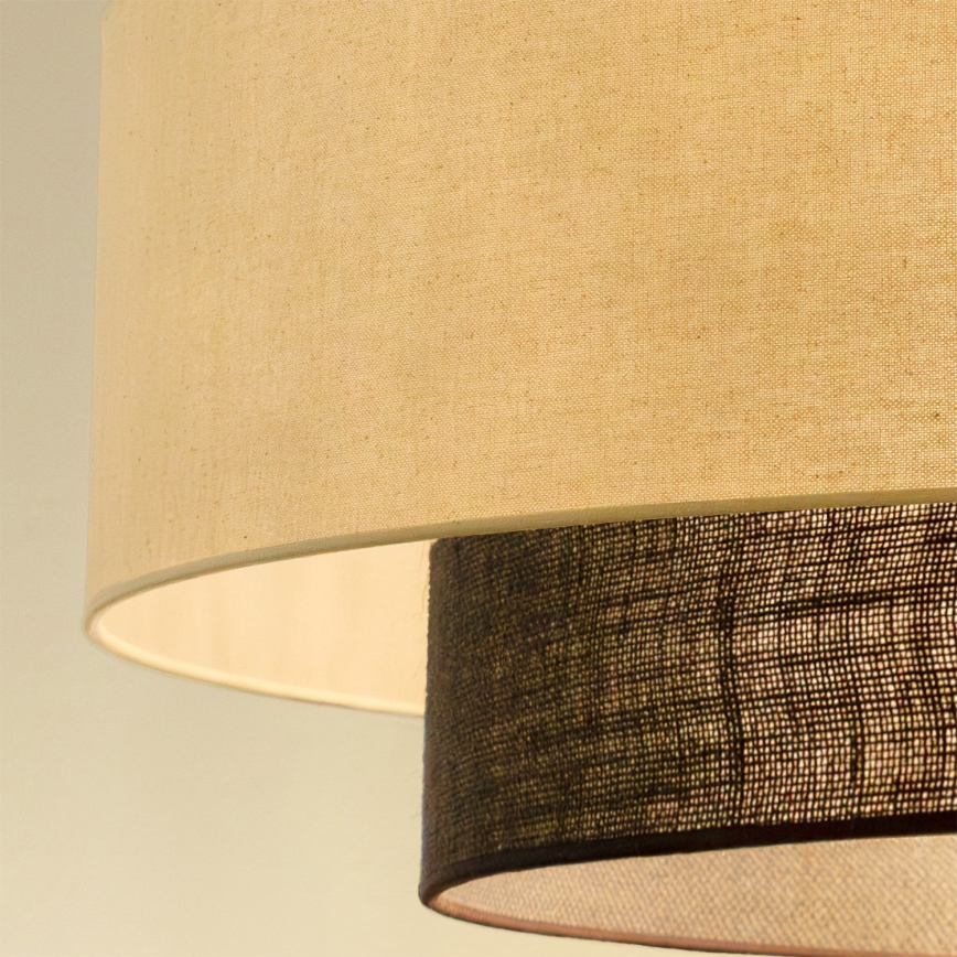 Brilagi - LED lustra uz troses BOHO STYLE 3xE27/15W/230V Ø 80 cm krēmkrāsa/brūna