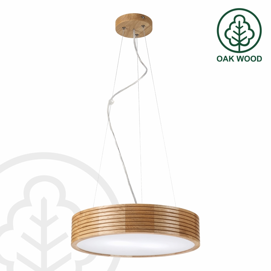 Brilagi - LED lustra uz troses CARVALHO MODERN 2xE27/60W/230V, ozols, diam. 37,5 cm