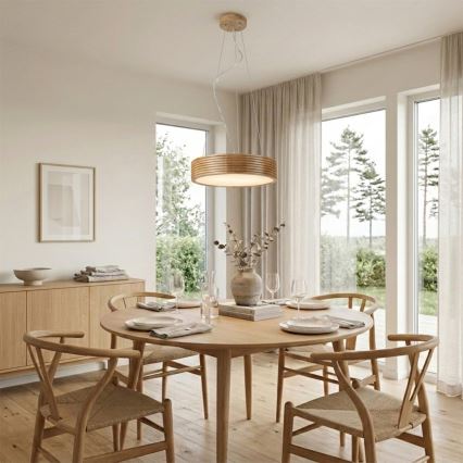 Brilagi - LED lustra uz troses CARVALHO MODERN 2xE27/60W/230V, ozols, diam. 37,5 cm