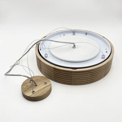 Brilagi - LED lustra uz troses CARVALHO MODERN 2xE27/60W/230V, ozols, diam. 37,5 cm