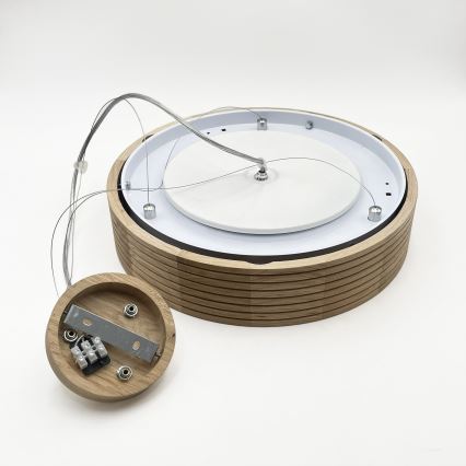 Brilagi - LED lustra uz troses CARVALHO MODERN 2xE27/60W/230V, ozols, diam. 37,5 cm