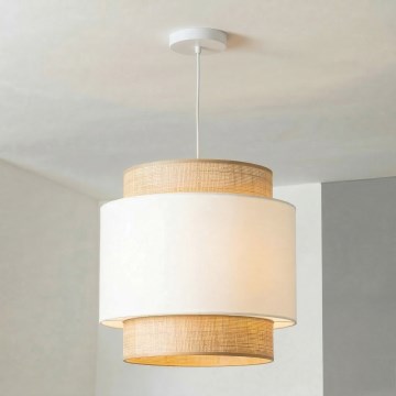 Brilagi - LED lustra uz troses CERIA 1xE27/40W/230V diam. 40 cm bēšs/balts