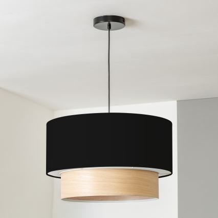 Brilagi - LED lustra uz troses CERIA 1xE27/40W/230V Ø 50 cm melna/bēša